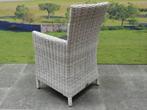 Capri dining tuinstoel wit grijs wicker set van 6, Tuin en Terras, Tuinstoelen, Ophalen of Verzenden, Nieuw, Wicker