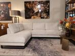 Hoekbank Brandon beige/wit chenille cremona  ACTIEPRIJS!, Verzenden, Nieuw, Hout, Modern, hotelchique, trendy