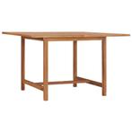 vidaXL Tuintafel 110x110x75 cm massief teakhout, Tuin en Terras, Tuintafels, Verzenden, Nieuw, Hout