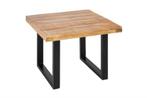 Massieve salontafel IRON CRAFT 60cm mangohout industrieel, Ophalen of Verzenden, Nieuw
