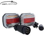 Draadloos Aanhanger verlichting set met magneet 12 volt 7 po, Auto diversen, Aanhangwagen-onderdelen, Verzenden, Nieuw