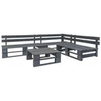 vidaXL 4-delige Loungeset pallet hout grijs, Verzenden, Nieuw, 4 zitplaatsen, Loungeset
