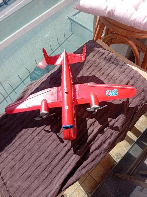 Joustra - Blikken speelgoed - Avion bi moteur mecanisme a, Antiek en Kunst, Antiek | Speelgoed