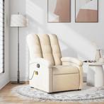 vidaXL Massagestoel verstelbaar stof crèmekleurig, Huis en Inrichting, Fauteuils, Verzenden, Nieuw