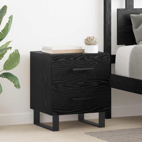 vidaXL Nachtkastje met lade Zwart eiken 40 x 35 x 47,5 cm, Huis en Inrichting, Slaapkamer | Nachtkastjes, Nieuw, Minder dan 45 cm