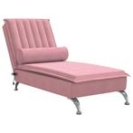 Chai Longue Roze Fluweel | Tweedekansje | OP=OP, Huis en Inrichting, Eenpersoons, Minder dan 75 cm, Nieuw, Ophalen of Verzenden