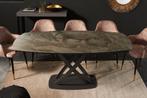 Uitschuifbare eettafel INCEPTION 130-190cm taupe keramiek, Ophalen of Verzenden, Nieuw