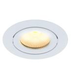 Witte inbouwspot aluminium, Varda, 5W, 3000K LED, IP44, Ophalen of Verzenden, Nieuw, Basis