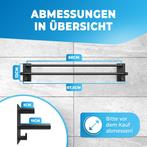 2dekans | LOBUX® - Handdoekstang zonder boren zwart - 60cm,, Huis en Inrichting, Woonaccessoires | Spiegels, Ophalen of Verzenden