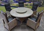 Empoli Riccione dining tuinset 150 cm 7-delig grijs, Tuin en Terras, Tuinsets en Loungesets, Ophalen of Verzenden, Nieuw, Wicker