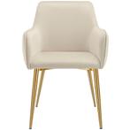 Eetkamerstoel Avane, fluweellook, gestoffeerd - beige, Set v, Huis en Inrichting, Stoelen, Verzenden, Nieuw