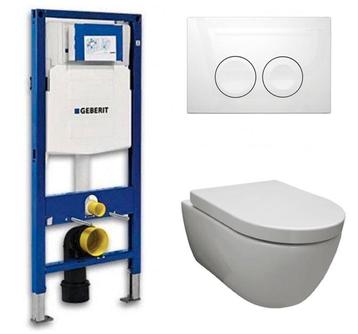 Set Geberit UP100 + Easyflush 48 Ruimtebesparend toilet + De beschikbaar voor biedingen