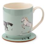 Beker - Willow Farm Paarden - Met Onderzetter - 300ml NIEUW, Huis en Inrichting, Ophalen of Verzenden, Nieuw