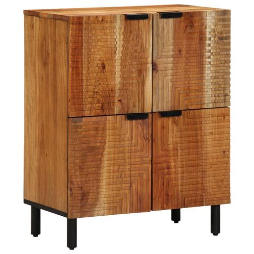 vidaXL Dressoir60x33x75 cm massief acaciahout, Huis en Inrichting, Woonaccessoires | Cd- en Dvd-rekken, Nieuw, Verzenden