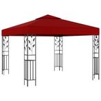 vidaXL Prieel 3x3 m wijnrood, Tuin en Terras, Partytenten, Verzenden, Nieuw