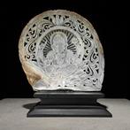 Zeer fijn gesneden parelmoeren schelp - Ganesha-motief -