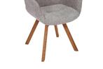 Draaibare design stoel BALTIC grijs boucle naturel eiken, Nieuw, Ophalen of Verzenden