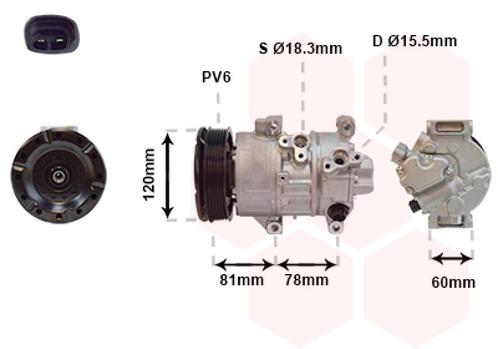 AIRCO COMPRESSOR VOOR TOYOTA AVENSIS T25 2003-2006, Auto-onderdelen, Airco en Verwarming, Nieuw, Ophalen of Verzenden