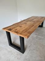 Eettafel boomstam | 240x100cm  | Mangohout | Naturel, Huis en Inrichting, Tafels | Eettafels, Ophalen of Verzenden, Nieuw, Industrieel