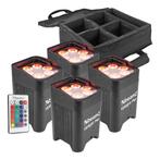BeamZ Uplight pakket met 4 stuks BBP96 accu Uplights + Tas, Verzenden, Nieuw