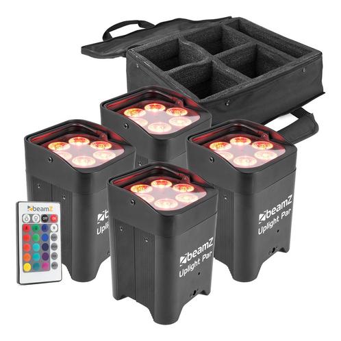 BeamZ Uplight pakket met 4 stuks BBP96 accu Uplights + Tas, Muziek en Instrumenten, Licht en Laser, Verzenden
