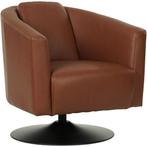 Leren draaifauteuil Press, Huis en Inrichting, Fauteuils, Bohemian, Klassiek, Retro, Romantisch, Vintage, Nieuw, Ophalen of Verzenden