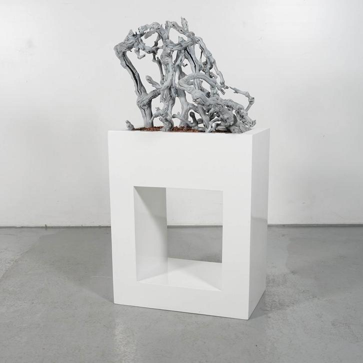 Plantenpot met kunst takken PP Collection - Wit - 80 x 50 x, Huis en Inrichting, Kamerplanten, Ophalen of Verzenden