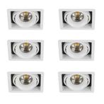Inbouwspot Bjorn 1 wit set 6 stuks Binnenverlichting, Verzenden, Nieuw