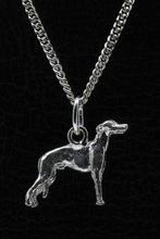 Zilveren Whippet ketting hanger - klein, Verzenden, Nieuw