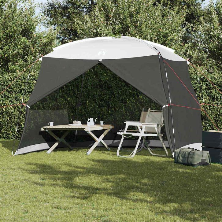vidaXL Tenten met dak Grijs 320 x 320 x 218 cm Polyester, Caravans en Kamperen, Tenten, Nieuw, Verzenden