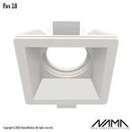 FOS18 Trimless Inbouwspot Vierkant - Gips - GU10 Ø111mm -.., Ophalen of Verzenden, Nieuw