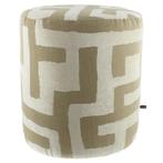 Poef Claudi Kubana Naturel - Ø 42x48cm, Nieuw