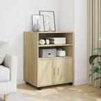 vidaXL Rolkast 60x48x81 cm bewerkt hout sonoma eikenkleurig, Huis en Inrichting, Kasten | Roldeurkasten en Archiefkasten, Verzenden
