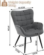WOLTU Fauteuil - Relaxstoel - Loungestoel - Donkergrijs, Verzenden, Nieuw
