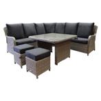Bilbao hoek dining loungeset 6 delig grijs, Tuin en Terras, Tuinsets en Loungesets, Ophalen of Verzenden, Nieuw, Wicker