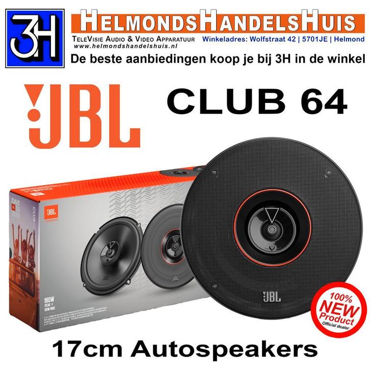 JBL Club 64 17cm autospeakers voor de laagste prijs van NL, Auto diversen, Autospeakers, Nieuw, Ophalen of Verzenden