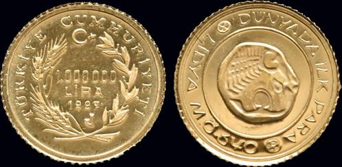 Turkey 1 miljoen lira 1997- Lidya Kralligi- Proof in orig..., Postzegels en Munten, Munten en Bankbiljetten | Toebehoren, Verzenden