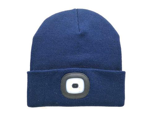 Modieuze muts met led-verlichting - hip en veilig-Blauw, Kleding | Heren, Mutsen, Sjaals en Handschoenen, Nieuw, Verzenden