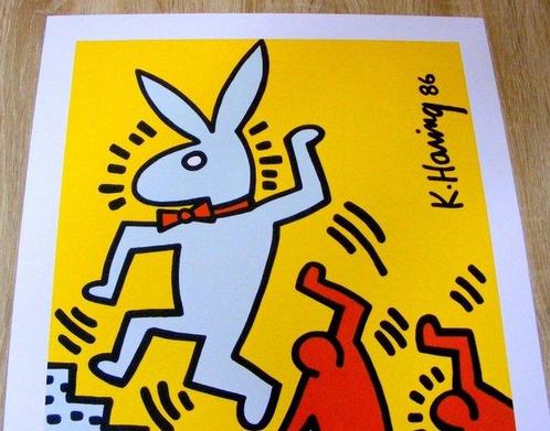 Keith Haring, after - Bunny on the Move - Jaren 1990, Antiek en Kunst, Kunst | Tekeningen en Foto's
