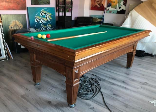 1 biljart te koop thuis geplaatst! - Biljart verhuizen., Sport en Fitness, Biljarten en Poolen, Overige typen, Gebruikt, Ophalen
