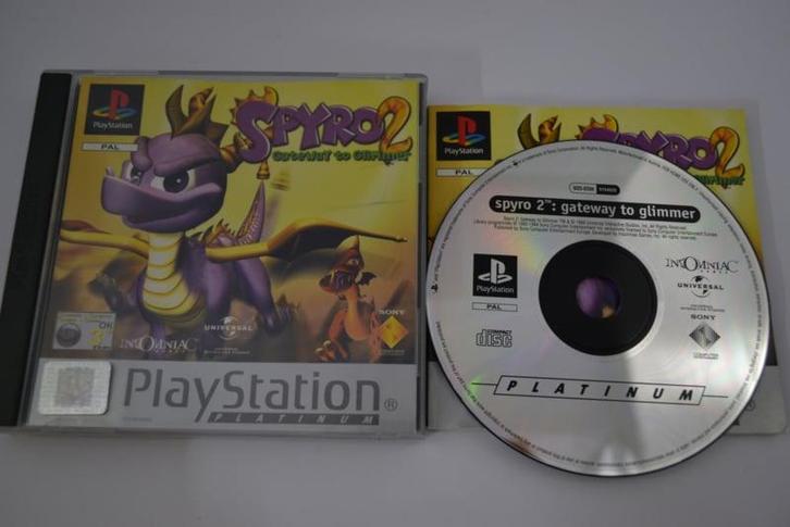 Spyro 2 - Gateway To Glimmer - Platinum (PS1 PAL), Spelcomputers en Games, Games | Sony PlayStation 1, 1 speler, Zo goed als nieuw