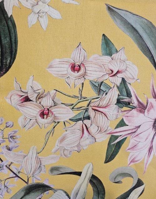 Bloemenstof met selectie orchideeën - 300x280cm - Artmaison, Antiek en Kunst, Antiek | Kleden en Textiel