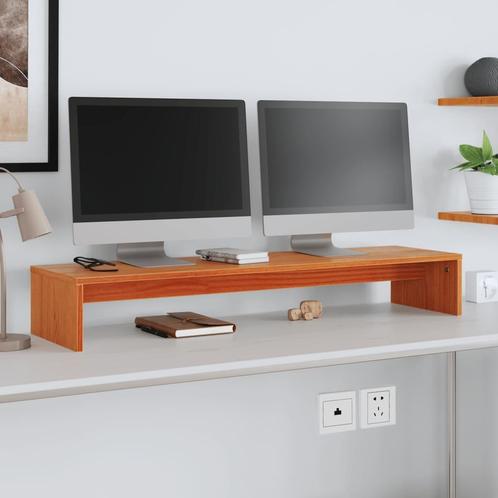 vidaXL Monitorstandaard 100x27x15 cm massief grenenhout, Computers en Software, Overige Computers en Software, Nieuw, Verzenden