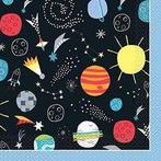 Servetten Space Ruimte (16st), Kleding | Dames, Carnavalskleding en Feestkleding, Ophalen of Verzenden, Nieuw