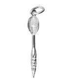 Zilveren Dartpijl ketting hanger - middel, Sieraden, Tassen en Uiterlijk, Kettinghangers, Verzenden, Nieuw