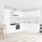 vidaXL 14-delige Keukenkastenset Lyon bewerkt hout wit, Huis en Inrichting, Keuken | Keukenelementen, Verzenden, Nieuw, Wit