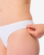 HEMA Damesstring naadloos micro wit, Kleding | Dames, Verzenden, Wit