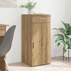 vidaXL Dressoir met lade Zwart eiken 42,5 x 40 x 93 cm, Verzenden, Nieuw, Overige houtsoorten, Minder dan 50 cm