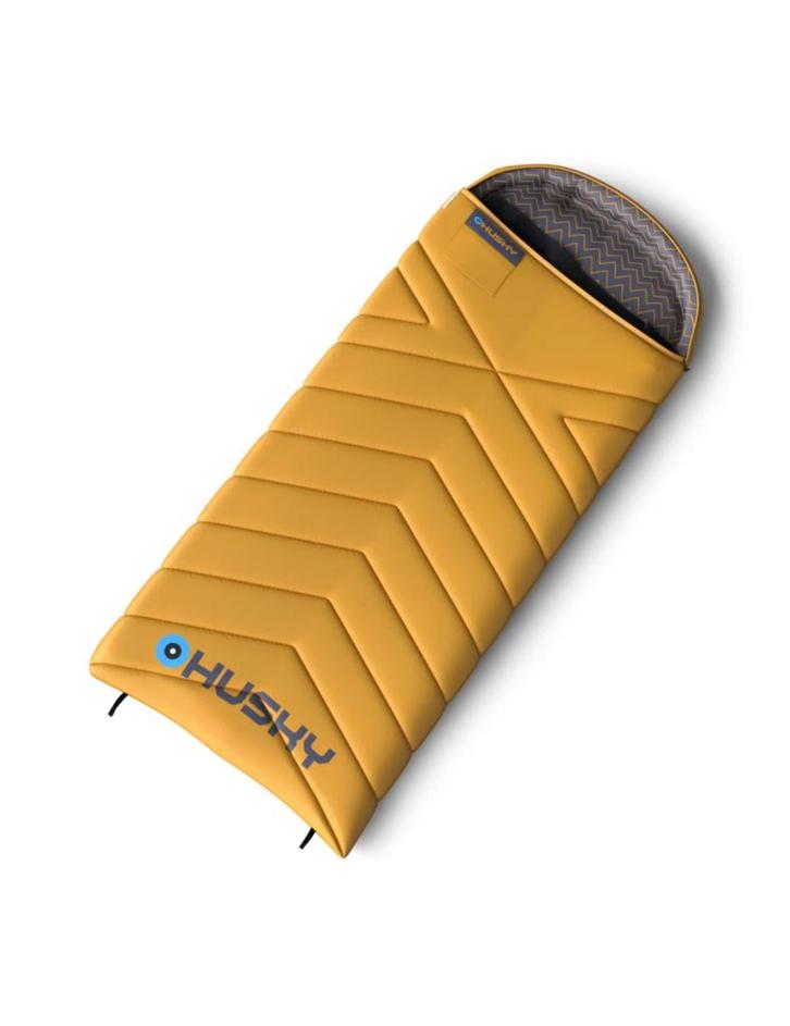 Husky dekenslaapzak Gizmo 2024 -5°C Mustard 220 x 90 cm -.., Caravans en Kamperen, Slaapzakken, Zo goed als nieuw, Verzenden