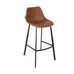 *WOONWINKEL* Dutchbone Franky Hoge Leren Barstoel Bruin, Verzenden, Nieuw